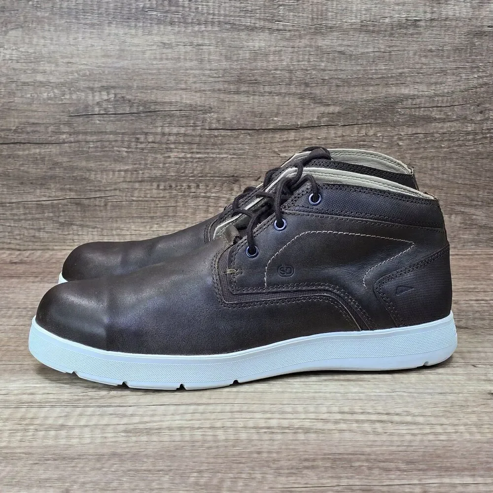 Red Wing Cross Lite Men's Sz 9.5 D Brown Leather Safety Toe Chukka Boots (6719)